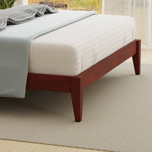 Load image into Gallery viewer, King Traditional Solid Oak Wooden Platform Bed Frame with Headboard in Cherry