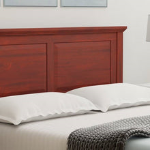 Load image into Gallery viewer, Twin Traditional Solid Oak Wooden Platform Bed Frame with Headboard in Cherry