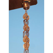 Load image into Gallery viewer, Pure Copper 8.5 Ft Leaves Rain Chain Rainwater Downspout
