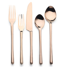 Load image into Gallery viewer, Camellia PVD Flatware, 5-Pc. Place Setting