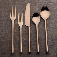 Load image into Gallery viewer, Camellia PVD Flatware, 5-Pc. Place Setting