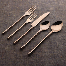 Load image into Gallery viewer, Camellia PVD Flatware, 5-Pc. Place Setting
