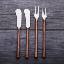Load image into Gallery viewer, CAMELLIA CHEESE FORK &amp; SPREADER 4 PC. SET