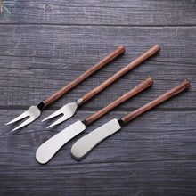 Load image into Gallery viewer, CAMELLIA CHEESE FORK &amp; SPREADER 4 PC. SET