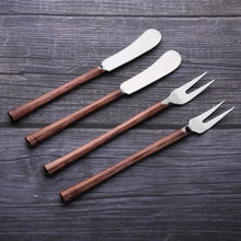 Load image into Gallery viewer, CAMELLIA CHEESE FORK &amp; SPREADER 4 PC. SET