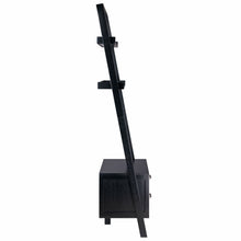 Load image into Gallery viewer, Modern Black 2 Drawer Entryway Shelf Leaning Ladder Bookshelf Bookcase