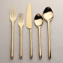 Load image into Gallery viewer, Camellia PVD Flatware, 5-Pc. Place Setting