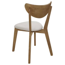 Load image into Gallery viewer, Set of 2 - Mid-Century Modern Wood Dining Chair with Faux Leather Seat