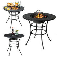 Load image into Gallery viewer, 4 in 1 Fire Pit, Grill Cooking BBQ Grate, Ice Bucket, Dining Table