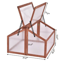 Load image into Gallery viewer, Farmhouse Double Box Wooden Small Portable Garden Greenhouse