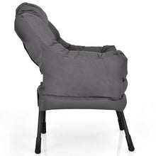 Load image into Gallery viewer, Upholstered Modern Cushioned Accent Chair with Side Pocket in Grey