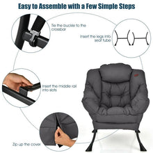 Load image into Gallery viewer, Upholstered Modern Cushioned Accent Chair with Side Pocket in Grey