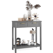 Load image into Gallery viewer, Modern Entryway Accent 2 Drawer Sofa Side Table Grey