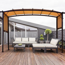 Load image into Gallery viewer, 12 ft x 9 ft Steel Outdoor Pergola Gazebo Canopy Sun Shelter