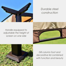 Load image into Gallery viewer, 12 ft x 9 ft Steel Outdoor Pergola Gazebo Canopy Sun Shelter