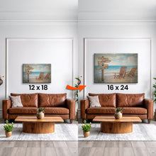Load image into Gallery viewer, Upgrade Your 12x18 Inches 'Beach Couple Names' Canvas to 16x24 Inches