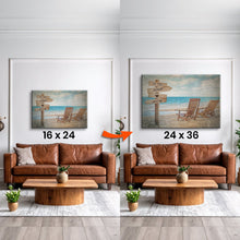 Load image into Gallery viewer, Upgrade Your 24x16 Inches 'Beach Couple Names' Canvas To 36x24 Inches