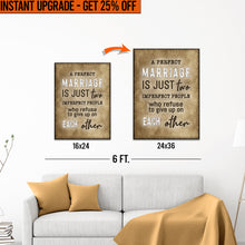 Load image into Gallery viewer, Upgrade Your 24x16 Inches 'A Perfect Marriage' Canvas To 36x24 Inches