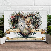 Load image into Gallery viewer, Couple Wolves Sign