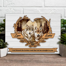 Load image into Gallery viewer, Couple Wolves Sign V