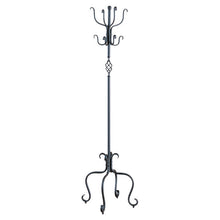 Load image into Gallery viewer, Decorative and Functional Black Metal Coat Rack Entryway Hall Tree