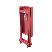 Load image into Gallery viewer, Folding TV Tray Bedside Table in Coral Red Pink Orange Wood Finish