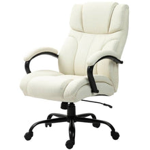 Load image into Gallery viewer, Cream White Big/Tall Adjustable Height Office Chair - 500 lbs. Weight Capacity
