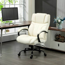 Load image into Gallery viewer, Cream White Big/Tall Adjustable Height Office Chair - 500 lbs. Weight Capacity
