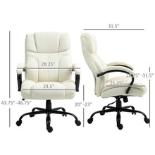 Load image into Gallery viewer, Cream White Big/Tall Adjustable Height Office Chair - 500 lbs. Weight Capacity