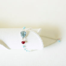 Load image into Gallery viewer, London Blue Quartz Gold Isla Bracelet