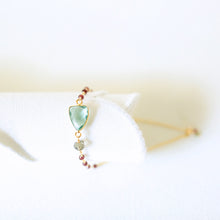 Load image into Gallery viewer, Green Amethyst Silver Isla Bracelet