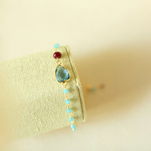 Load image into Gallery viewer, London Blue Quartz Gold Isla Bracelet