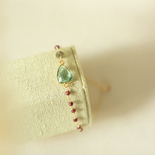 Load image into Gallery viewer, Green Amethyst Silver Isla Bracelet