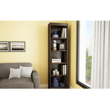 Load image into Gallery viewer, Chocolate Brown Wood Finish 71-inch Tall 5-Shelf Bookcase