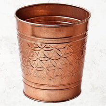 Load image into Gallery viewer, Bathroom Bedroom Metal Trash Can Waste Basket in Copper Finish