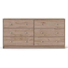 Load image into Gallery viewer, Farmhouse Contemporary 6 Drawer Double Dresser in Oak