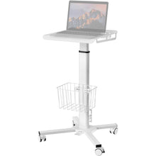 Load image into Gallery viewer, Hospital Style White Mobile Stand-Up Computer Desk Portable Workstation