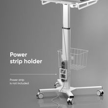 Load image into Gallery viewer, Hospital Style White Mobile Stand-Up Computer Desk Portable Workstation