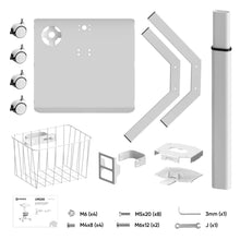Load image into Gallery viewer, Hospital Style White Mobile Stand-Up Computer Desk Portable Workstation