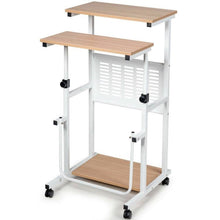 Load image into Gallery viewer, Multifunction Adjustable Height Mobile Stand-Up Computer Desk Work Station