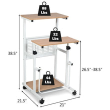 Load image into Gallery viewer, Multifunction Adjustable Height Mobile Stand-Up Computer Desk Work Station
