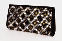 Load image into Gallery viewer, The Nampula Black Glitter Suede Leather Small Clutch