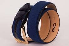 Load image into Gallery viewer, The Casaletti Navy Blue Leather Belt