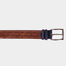 Load image into Gallery viewer, The Caesars Tan &amp; Navy Leather Belt