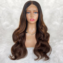 Load image into Gallery viewer, Celine Glueless 5x5 HD Lace Professionally Colored 100% Human Hair Closure Wig