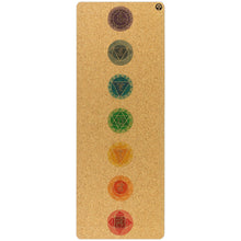Load image into Gallery viewer, Chakras Original Cork Yoga Mat