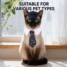 Load image into Gallery viewer, Vintage Flat Cap &amp; Tie Set for Dogs and Cats Gentleman Pet Costume Accessories