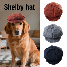 Load image into Gallery viewer, Vintage Shelby Flat Cap for Dogs and Cats Newsboy Hat Pet Costume Accessory