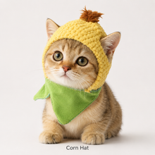 Load image into Gallery viewer, Cute Fruit &amp; Vegetable Pet Hat Collection Banana Corn Peach Apple Cat Costume Hat for Cats &amp; Small Dogs