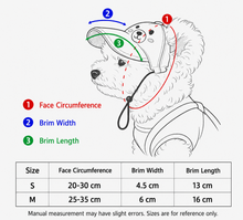 Load image into Gallery viewer, Sherpa Teddy Dog Visor Hat with Adjustable Back Strap – Boutique Winter Pet Sun Cap